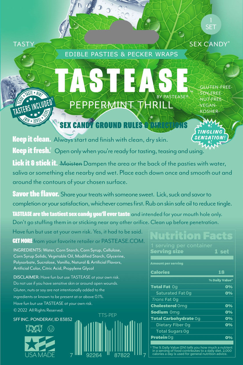 Tastease: Edible Pasties & Pecker Wraps Peppermint Thrill Candy by Pastease-The Edge OK