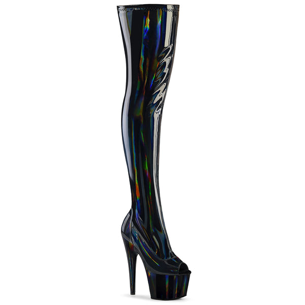 Adore 3011HWR Peep Toe Thigh High Boots-The Edge OK