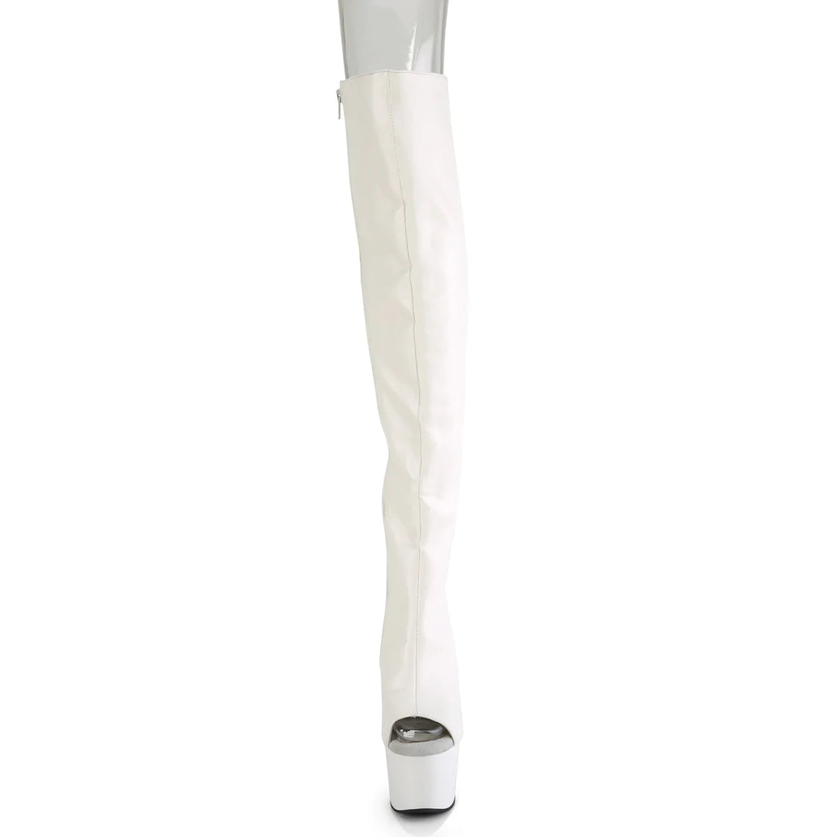 Adore 3019 - Open Toe/Heel Thigh High - White Matte-The Edge OK