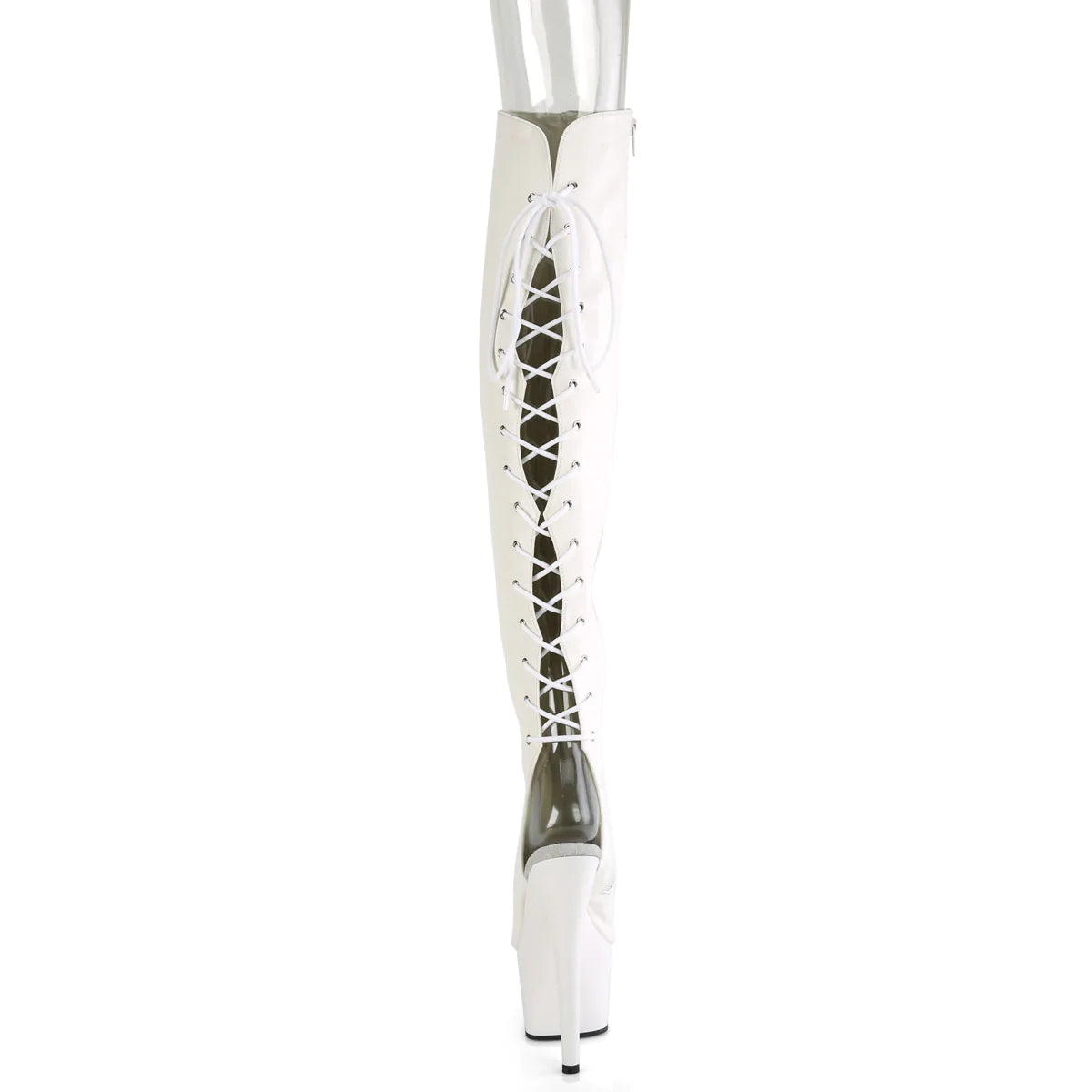 Adore 3019 - Open Toe/Heel Thigh High - White Matte-The Edge OK