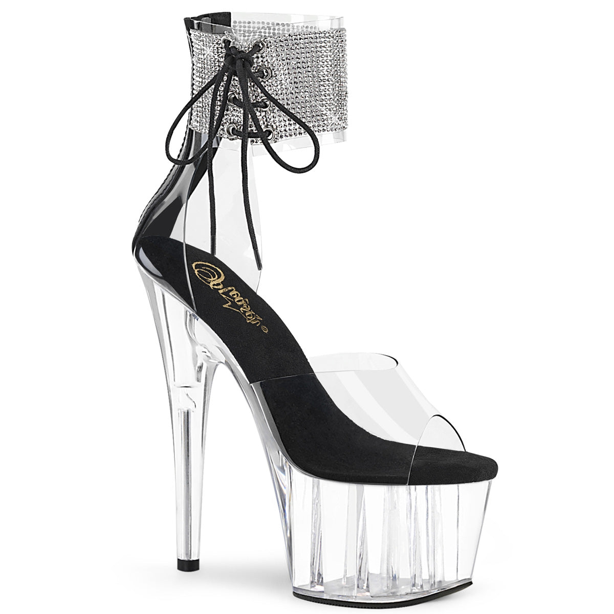 Pleaser Adore 724RS 7" Heel with Rhinestone Cuff-The Edge OK
