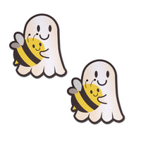 Boo-Bee Pasties: Kawaii Ghost with Bee Friend Nipple Covers by Pastease®