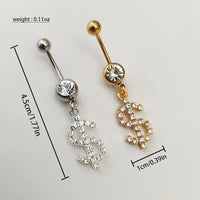 Money Dangle Belly Button Ring