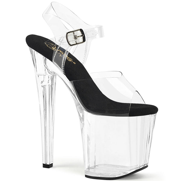 Enchant 708 - 8 inch Clear Heel