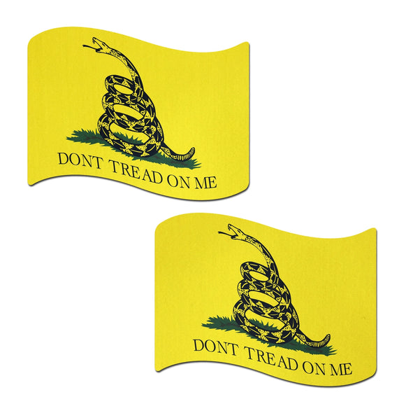 Pastease Flag: Don't Tread On Me Yellow Waving Flag Pasties-The Edge OK