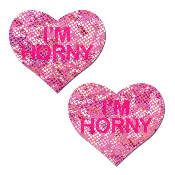 Pastease Premium Pasties Disco Pink Horny Heart