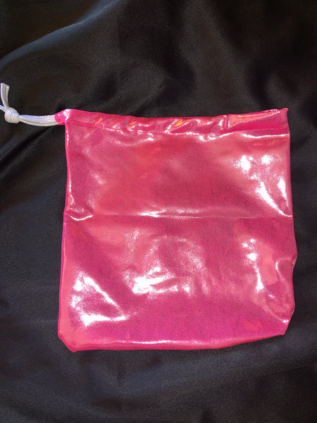 shiny pink money bag