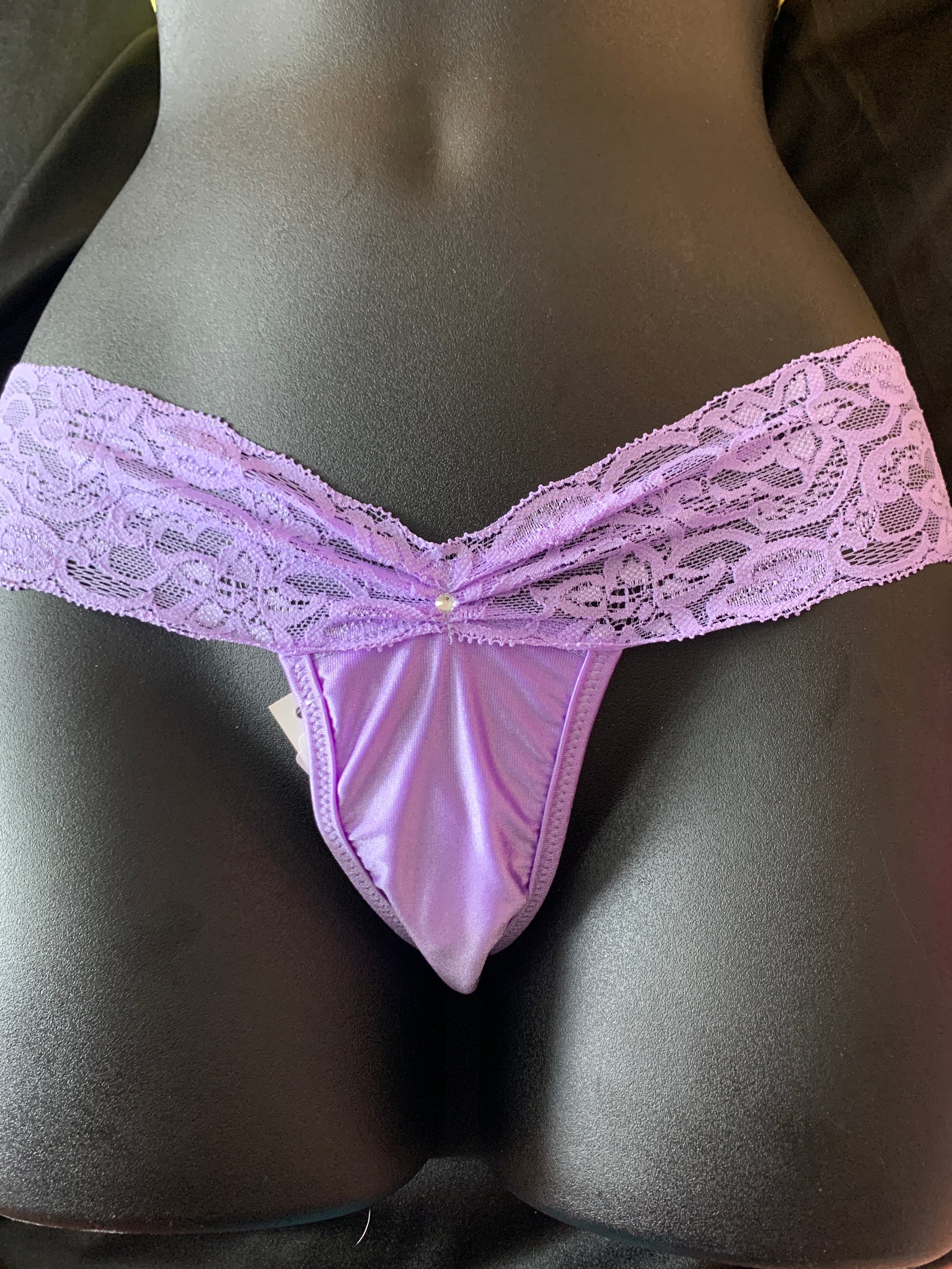 C-068 Lace Trim Thong-The Edge OK