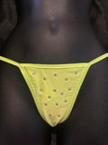 1041LR Wide Front Rhinestone Y Back Thong-The Edge OK