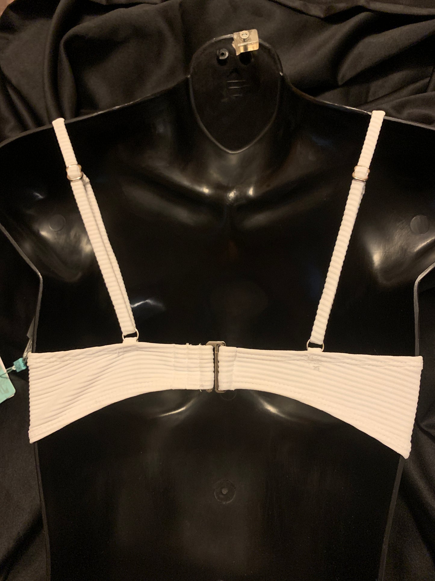 V Top Ribbed Bralette-small white-The Edge OK