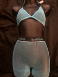 N-175 Banded Rhinestone Hosiery Set - Designer