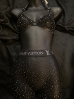 N-175 Banded Rhinestone Hosiery Set - Designer