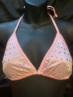 1038LR Large rhinestone tri top-The Edge OK
