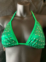 1038MR Medium Rhinestone Triangle Top