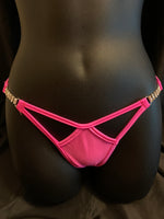 58/YRF Double Strap Low RiseThong with Rhinestone connectors-The Edge OK