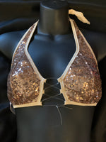 702 String Halter Tie Top with Sequins