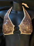 702 String Halter Tie Top with Sequins