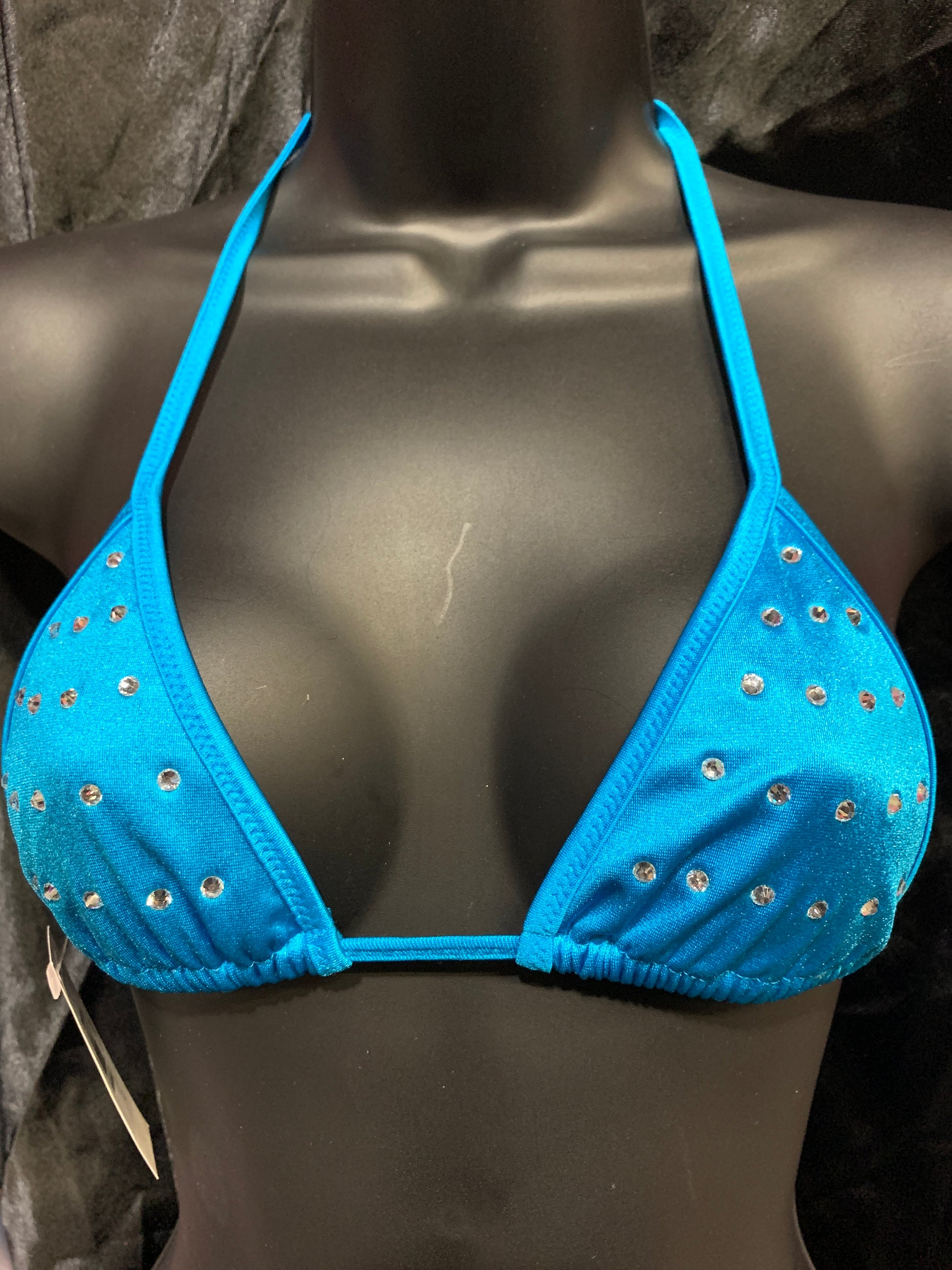 1038SR Small Rhinestone Triangle Bikini Top-The Edge OK