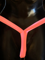 E-002 Wide Band Glitter Y Back Tie-Side Thong
