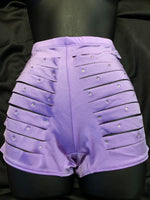 822 Shredded High Waist Shorts