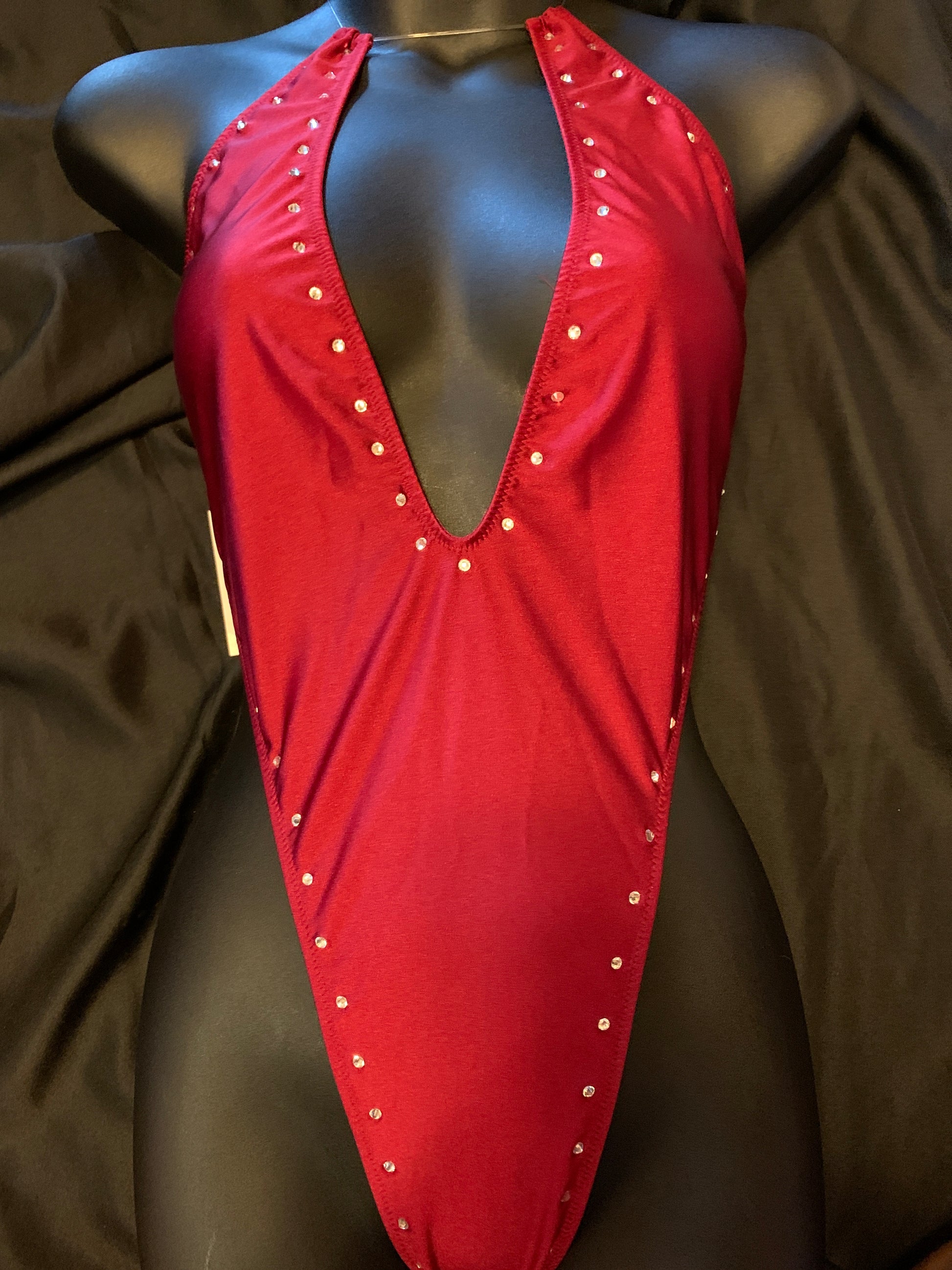 633 Clear Strap Romper with Rhinestones-The Edge OK