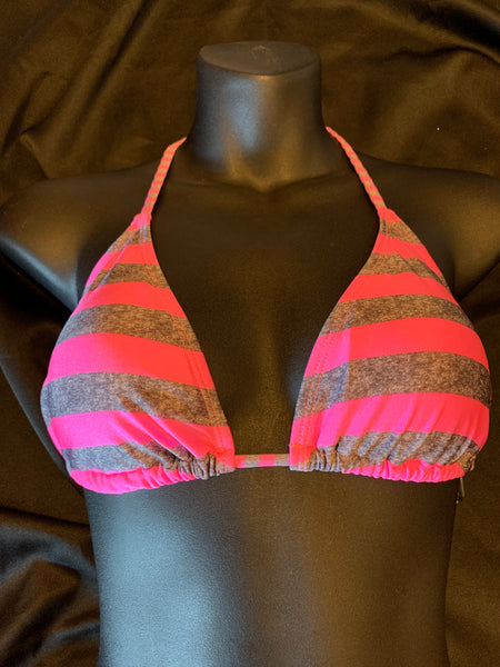 S243-2787 Chasing the Sun Slide Triangle Top-Neon Pink-The Edge OK