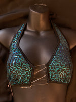 702 String Halter Tie Top with Sequins
