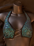 702 String Halter Tie Top with Sequins