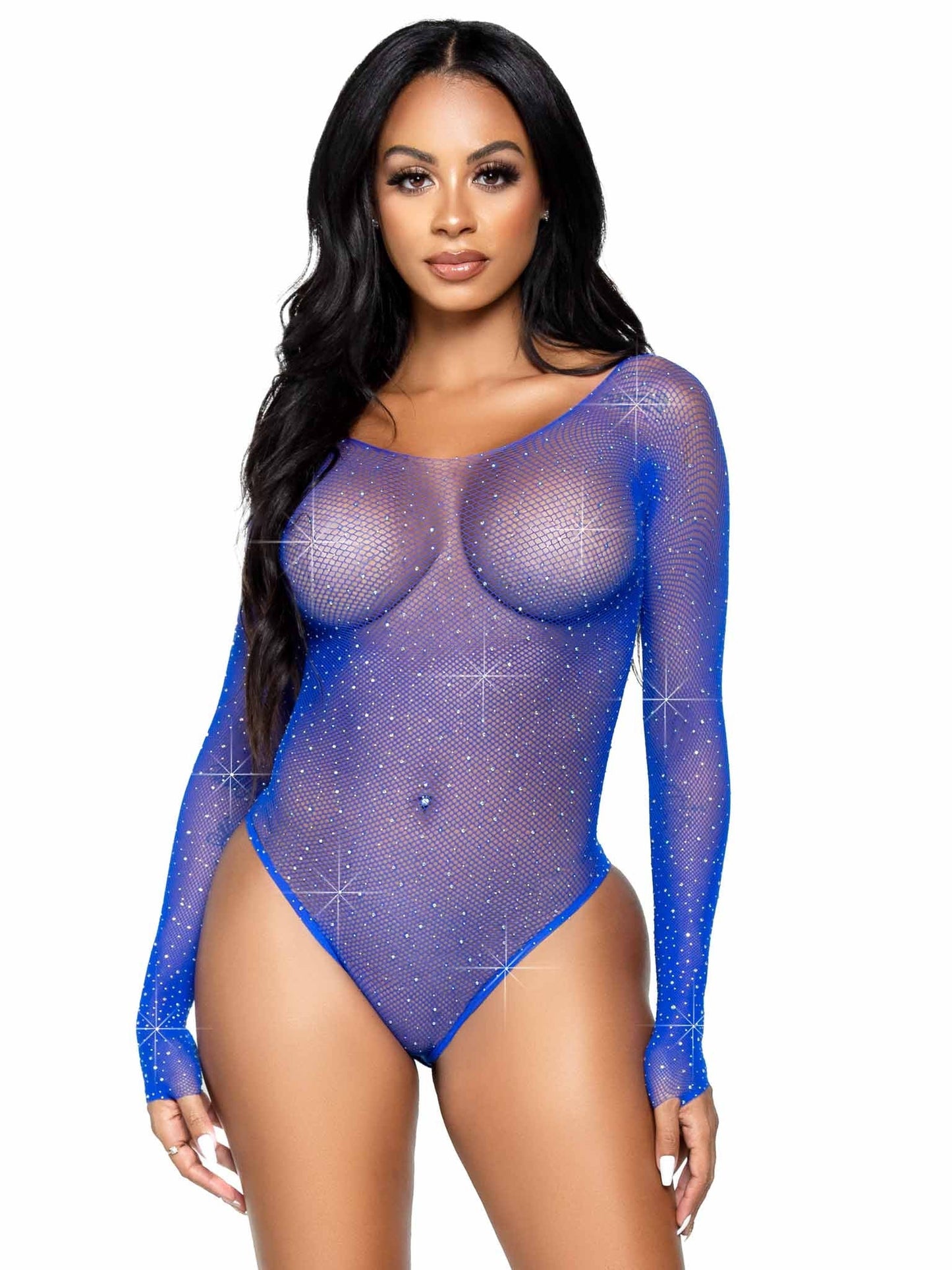 89231 Falling 4 U Rhinestone Bodysuit-The Edge OK