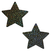Rockstar:  Black Glitter Star Pasties